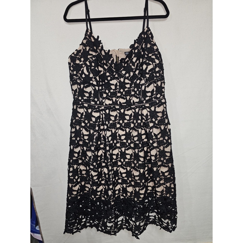 City Chic So Fancy Lace Fit And Flare Dress - black  holiday Cocktail 16